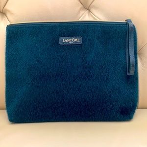 New shiny metallic faux fur wristlet